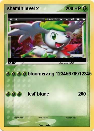 Pokemon shamin level x