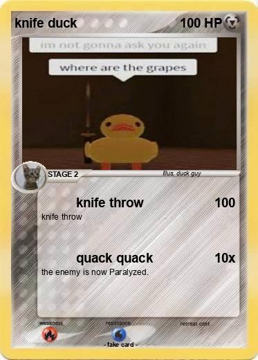 Pokemon knife duck