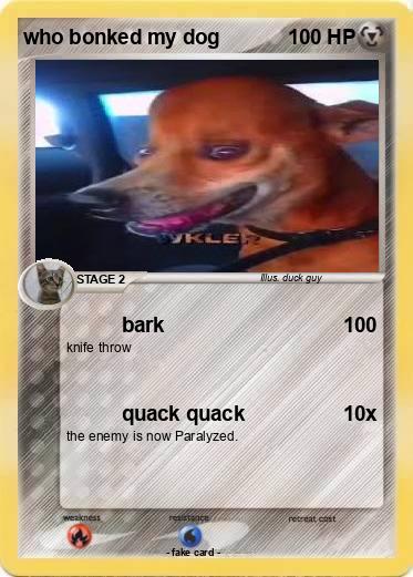 Pokemon who bonked my dog