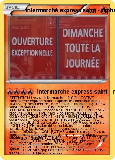 Pokemon intermarché express saint - raphaël les mousquetaires