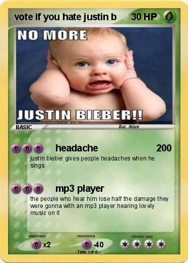 Pokemon vote if you hate justin b