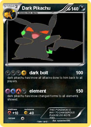 Pokemon Dark Pikachu