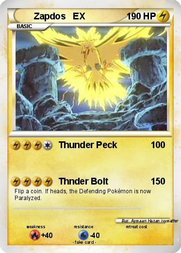 Pokemon Zapdos   EX