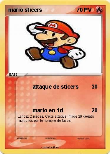 Pokemon mario sticers