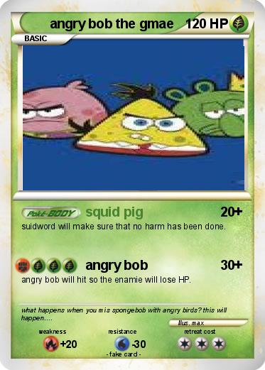Pokemon angry bob the gmae