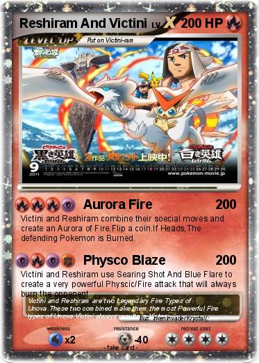 Pokemon Reshiram And Victini