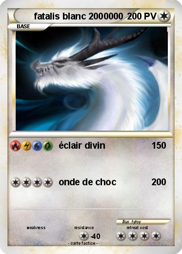 Pokemon fatalis blanc 2000000