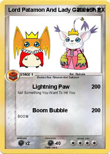 Pokemon Lord Patamon And Lady Gatomon EX