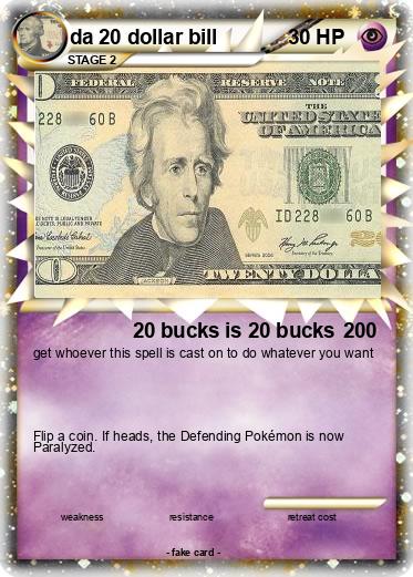 Pokemon da 20 dollar bill