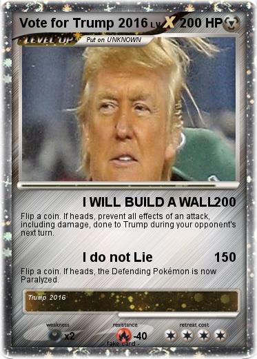 Pokemon Vote for Trump 2016