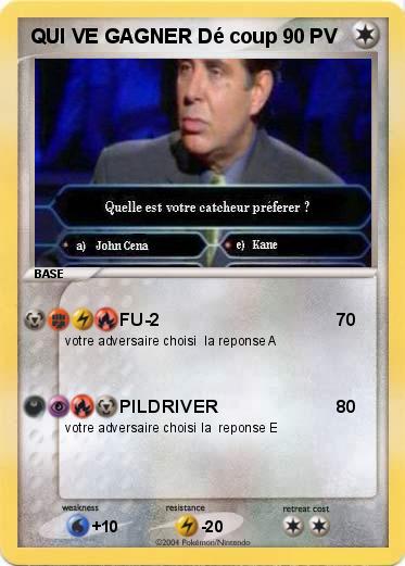 Pokemon QUI VE GAGNER Dé coup