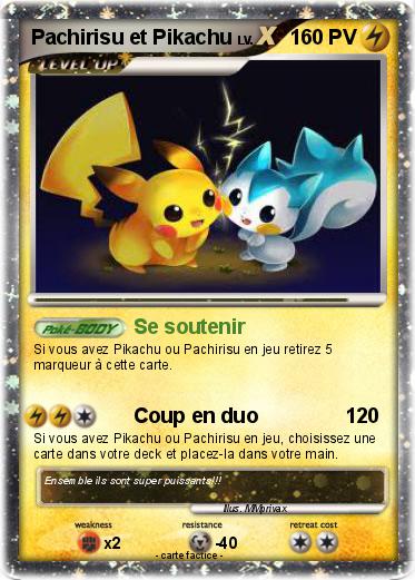 Pokemon Pachirisu et Pikachu
