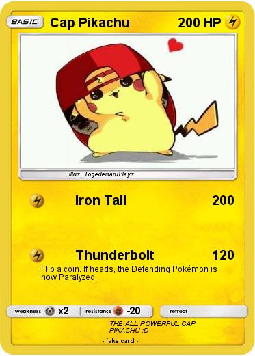 Pokemon Cap Pikachu