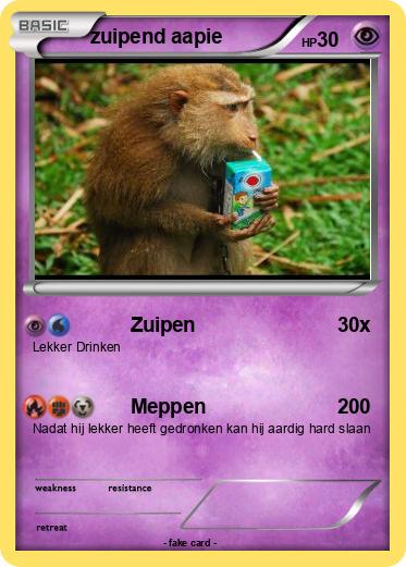 Pokemon zuipend aapie