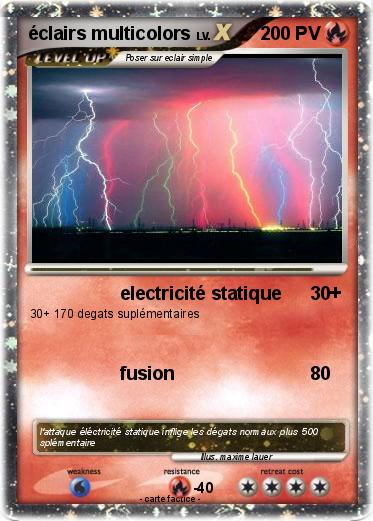Pokemon éclairs multicolors