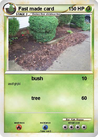 Pokemon Fast made card