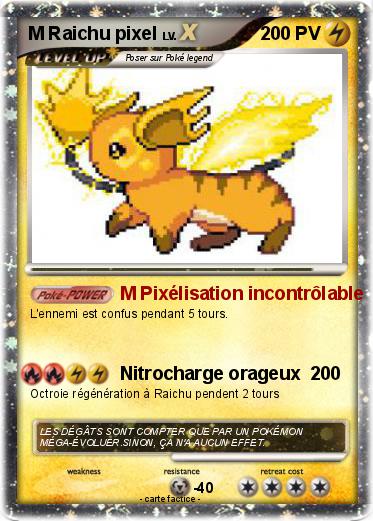 Pokemon M Raichu pixel