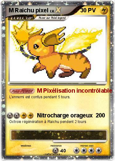 Pokemon M Raichu pixel