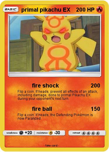 Pokemon primal pikachu EX