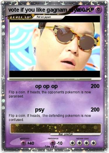 Pokemon vote if you like gagnam style