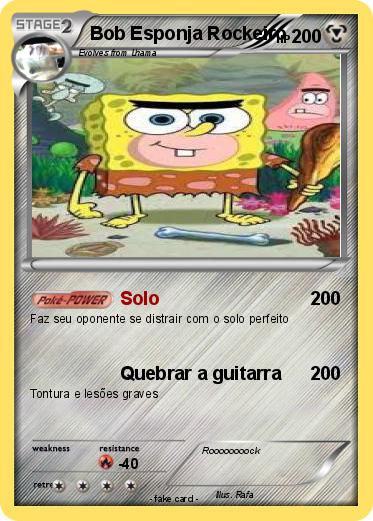 Pokemon Bob Esponja Rockeiro