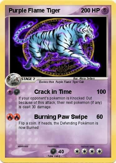 Pokemon Purple Flame Tiger
