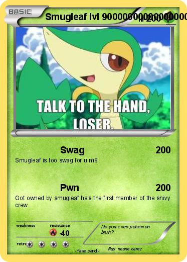 Pokemon Smugleaf lvl 9000000000000000000000000000000000000000