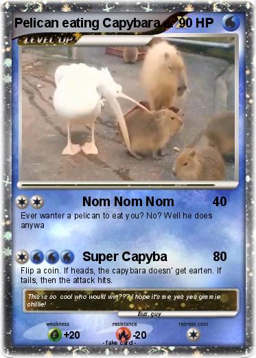 Pokemon Pelican eating Capybara