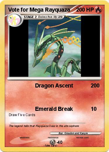 Pokemon Vote for Mega Rayquaza