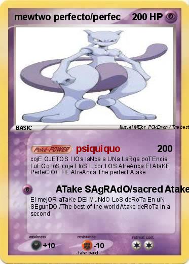 Pokemon mewtwo perfecto/perfec