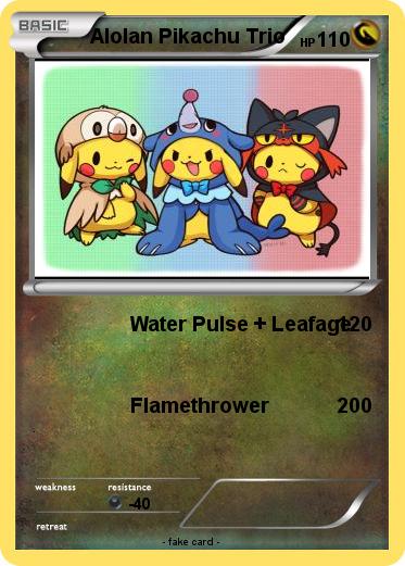 Pokemon Alolan Pikachu Trio