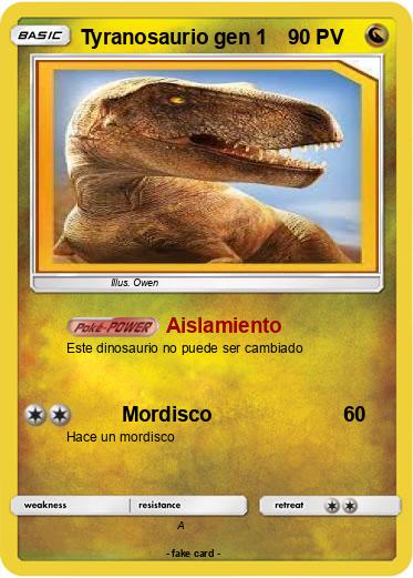 Pokemon Tyranosaurio gen 1