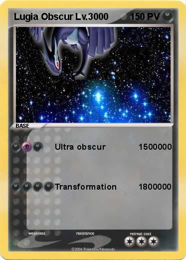 Pokemon Lugia Obscur Lv.3000