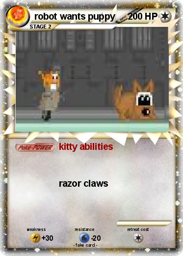 Pokemon robot wants puppy
