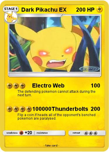 Pokemon Dark Pikachu EX