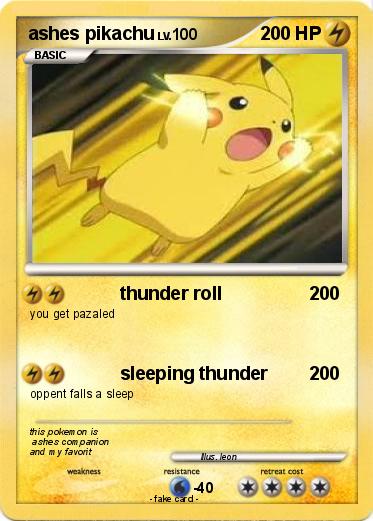 Pokemon ashes pikachu