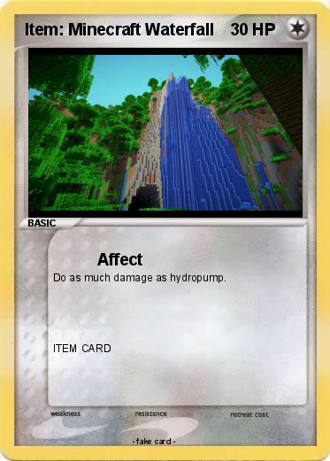 Pokemon Item: Minecraft Waterfall