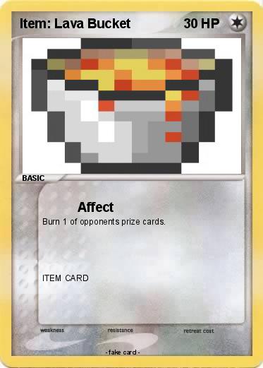 Pokemon Item: Lava Bucket