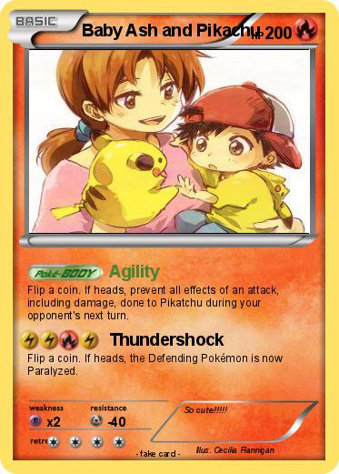 Pokemon Baby Ash and Pikachu
