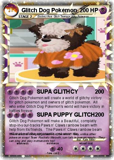 Pokemon Glitch Dog Pokemon