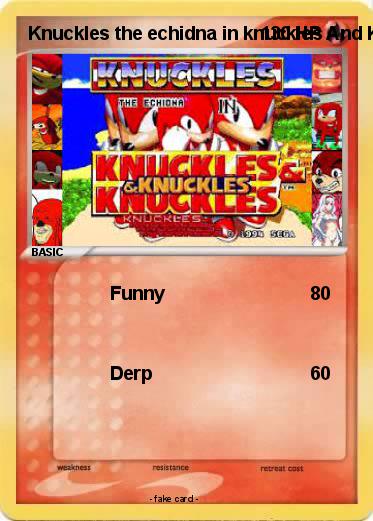 Pokemon Knuckles the echidna in knuckles And Knuckles Knuckles