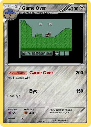 Pokemon Game Over