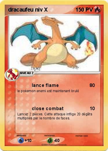 Pokemon dracaufeu niv X