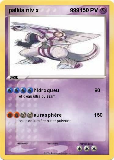 Pokemon palkia niv x                    999      