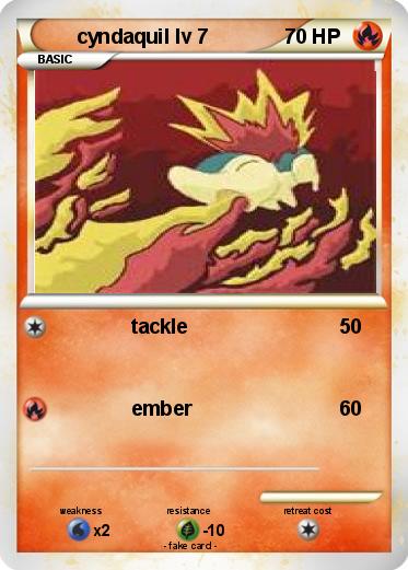 Pokemon cyndaquil lv 7