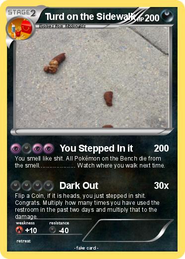 Pokemon Turd on the Sidewalk