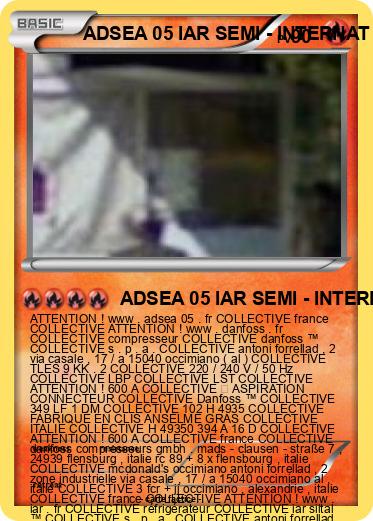 Pokemon ADSEA 05 IAR SEMI - INTERNAT 3 IME FRANCE
