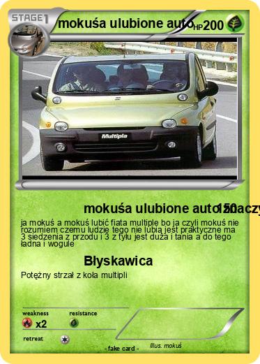 Pokemon mokuśa ulubione auto