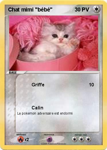 Pokemon Chat mimi "bébé"