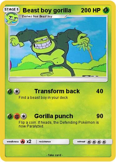 Pokemon Beast boy gorilla